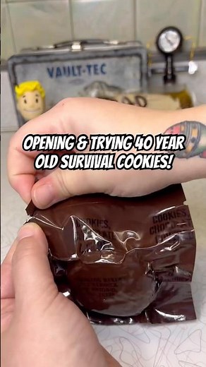 Opening & Trying 40 Year Old FALLOUT SHELTER COOKIE!