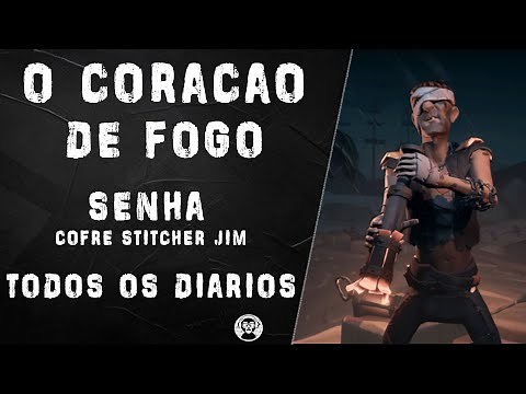 Localização Diários de Stitcher Jim (Diário Coração de Fogo) + Senha do Esconderijo|| Sea of Thieves