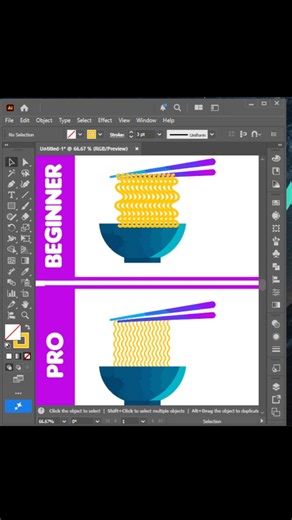 Adobe Illustrator 2026 - Tip to create noodles#trending #tutorial #xd #op #ai #aiart #art#logo