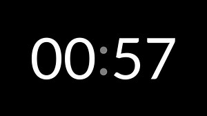 Download 1 minute countdown timer on a black background perfect for timer, countdown, technology, digital clock, presentations for free