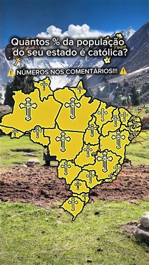 QUANTOS % DA POPULAÇÃO DO SEU ESTADO É CATÓLICA? ⛪