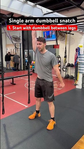 Single arm dumbbell snatch - Movement technique video