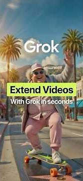 Make an extended video with Grok AI in seconds #grok #aivideo #tutorial #aitools #grokai