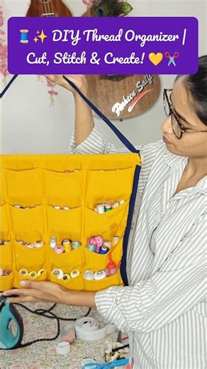 🧵✨ Made my own Thread Organizer from scratch! ✂️🪡 #diy #youtubeshorts