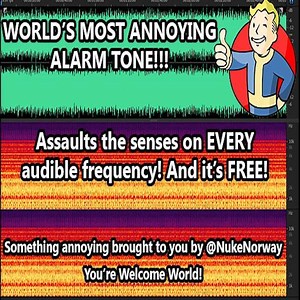 WORLD'S MOST ANNOYING ALARM TONE! If you have trouble waking up in the morning like me, let your phone alarm audibly ASSAULT you with this FREE MP3. I made this for my own personal use, but beautiful things should be shared. Download MP3: https://we.tl/RZ52NuSKUe | Nuke's Top 5