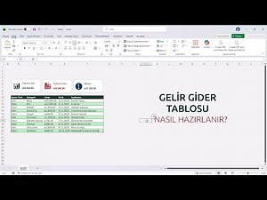 Excel’de Gelir Gider Tablosu Nasıl Hazırlanır? | Bütçe Takip ve Otomatik Hesaplama