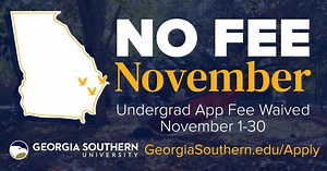 3.4K views | It's still #NoFeeNovember at Georgia Southern! Apply to undergrad programs for FREE throughout the month of November. Apply now  GeorgiaSouthern.edu/Apply | Georgia Southern University | Facebook