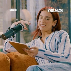 DUA LIPA on Instagram: "Surprise! We just released a special episode of my podcast Dua Lipa: At Your Service where I interview Apple CEO Tim Cook. We recorded this one from my home which was a big moment for me! I was so inspired to hear him talk about the type of leader he tries to be while running the world’s biggest company. Tune into the episode to hear him talk about AI and the tech landscape, as well as his philanthropic aspirations and what it means to be one of only four openly gay CEO’s