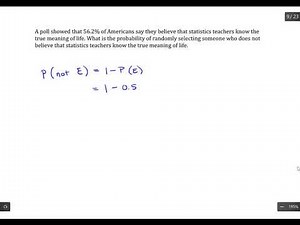 Probability: Complements: Statistics Teachers