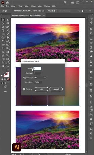 Create color gradient swatch in illustrator #colormesh #shorts