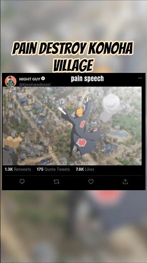 Pain speech itame o kanjiro itame o shire pain destroy konoha village #itameo #tensei