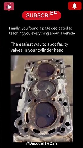 How to quickly spot bad valves in a cylinder head?🤔 #cars #technology #shorts