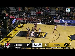 Addison Deal Back Pass to Taylor Mccabe for THREE vs. Fairfield | Iowa Women's Basketball