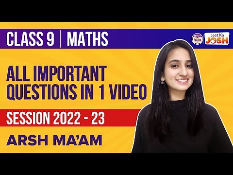 All Important Class 9 Maths Questions in One Video | CBSE Class 9 Exams (2022-23) | BYJU'S Class 9