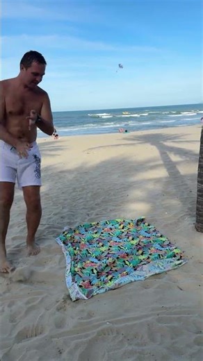 Crazy beach day and avenger 😎 #funny