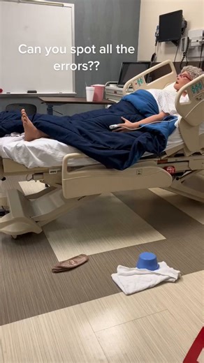 🚨I bet there is one error you won't spot! 👀 This patient is at HIGH RISK for falling—and it’s only a matter of time before an incident report is needed. 😬 Watch closely, then drop a comment with all the risks you noticed! ⬇️ #nclex #nclexprep #nclexquestions #nclexstudying #nclexrn #nclextips #nclexmastery #nclexhelp | Nursing and NCLEX Mastery