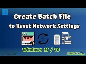 Create Batch File to Reset Network Settings ( Fix Network Issues ) | Windows 11 / 10 #doit_mostafa