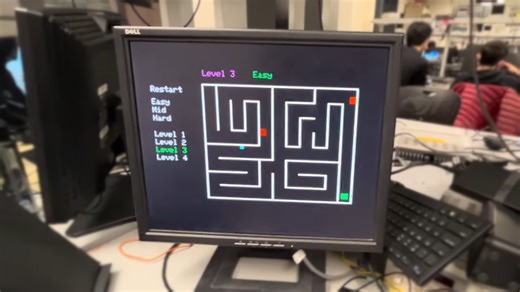 Gyro-Controlled Labyrinth Game Outputs To VGA