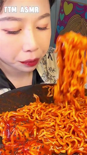 Spicy Noodles & Dumplings Mukbang 🔥 ASMR Eating Sounds (Super Satisfying!)