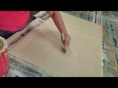 Paint The First Coat On Your Canvas Rug Or Floorcloth
