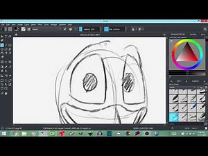 Cartoon Bird 2 - SpeedSketching in Krita