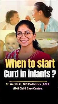 Is Curd Safe for Babies? | Infant Nutrition Guide #healthyparenting #curd