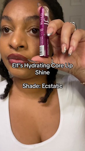 Elf Hydrating Core Lip Shine in Ecstatic Review and Swatches