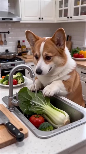 Pet Helper Takes Over the Kitchen