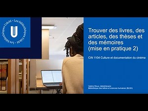 CIN1104 Trouver des livres, des articles, des thèses et des mémoires (mise en pratique 2)