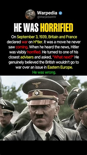 The Moment Hitler Realized He Started A World War #shorts