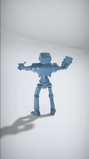 Stylized Robot with Arm Cannon