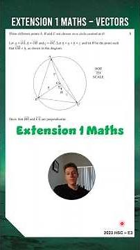 Extension Maths Vector Geometry! #hsc #study #extension1 #vectors