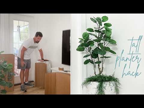 How to Secure Artificial Plants in Tall Planters