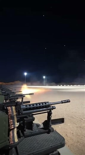 Night Range Machine Gun Demonstration 🔥