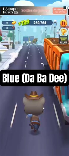Talking Tom: Course à l'or 🎵 Musique 🎧 de Blue (Da Ba Dee)