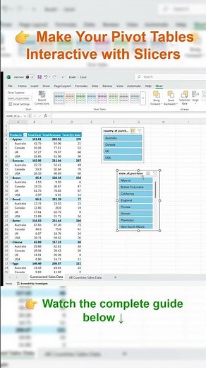 Make Your Reports Interactive Using Slicers in Excel