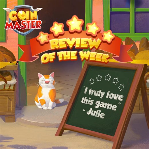 Spark your thoughts 🌟We're eager to uncover what you think of Coin Master! 🤩 Leave your 𝐑𝐄𝐕𝐈𝐄𝐖 𝐍𝐎𝐖!! ⭐️⭐️⭐️⭐️⭐️ --> https://coin-master.co/RVfb #ReviewUs | Coin Master