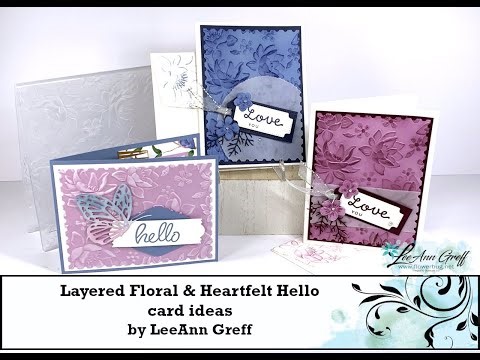 2 ways to use the Layered Floral embossing folder