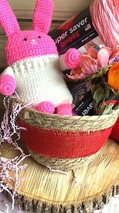 Some-bunny is having a great day! Get the pattern: https://bit.ly/3Y0tX76 | Red Heart Yarns