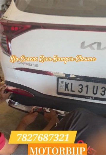 Kia Carens 2025 Rear Bumper Chrome Garnish Installation | Kia Carens Base to Top Modifications