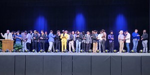 Timpson Bears football team receives state championship rings
