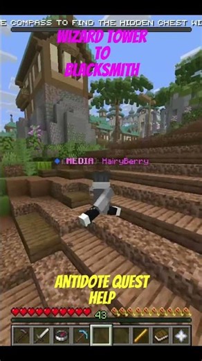 Antidote Quest Blacksmith Location... #gaming #minecraft #games #quest #helpful #useful
