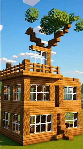Modern Minecraft Treehouse Tutorial #shorts