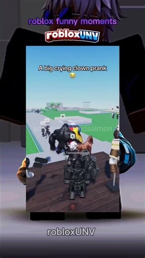 A big craying clown prank#robloxfunnymoments #roblox
