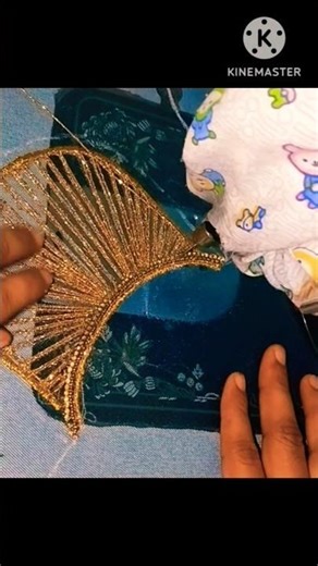 machine embroidery for net blouse design #girls #motive #embroidery