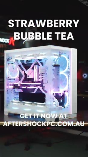 Aftershock ULTRACORE blends eye-catching style with all-out performance. Imagine a bubble-tea-inspired build complete with icy front and side glass etchings, an internal display for cool animations, a custom corgi fan grill and full water-cooling to keep things whisper-quiet. The ULTRACORE is optimized for high-end components, so you’ve got room for the latest GPUs and advanced cooling loops. Its dual-chamber layout hides cables and clutter, giving you a spotless desk and better airflow. And wit