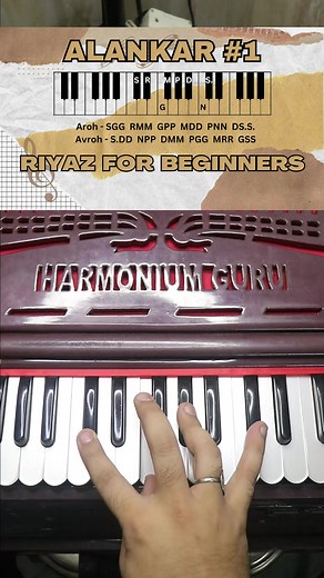 One Of The Best Exercise For Fast Fingers On Harmonium - Alankar No #1 | Harmonium Guru