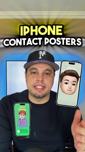 Set up your iPhone Contact Poster and Photo 😍📸 Your POSTER shows when you call people 📞 Your PHOTO shows when you text people 🙂 Step 1️⃣ - Click on the Phone app Step 2️⃣ - Click on Contacts Step 3️⃣ - Press My Card Step 4️⃣ - Select Contact Photo & Poster Step 5️⃣ - Click Edit Step 6️⃣ - Press Select New Step 7️⃣ - Select your Preferences Step 8️⃣ - Switch ON Name & Photo Sharing #iphonetricks #iphonetips #iphonetrick #apple #iphone #iphonehack