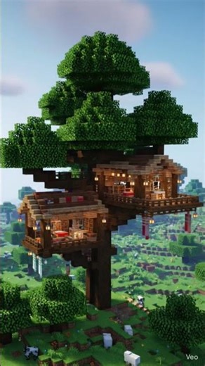 🌳 Epic Treehouse Build in Minecraft 🏡✨Build a beautiful and simple treehouse in Minecraft 🌿
