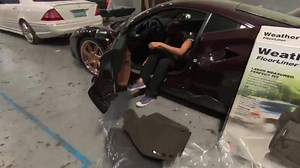 Some WeatherTech Action, Angie installing for this Ferrari 488GTB message or call us for inquiries and availability, major creditcards accepted! #carpornracing #weathertech #ferrari #488gtb | Car Porn Racing